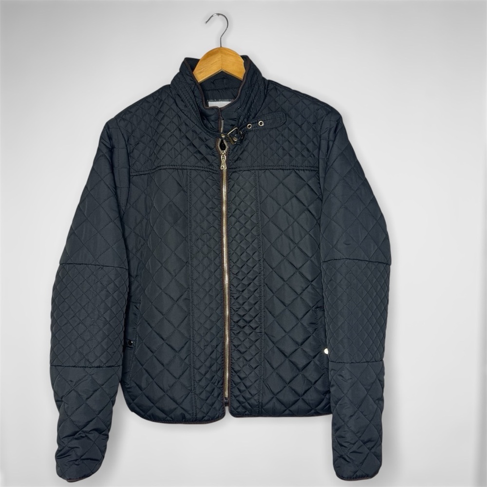 Royalty For Me Black Quilted Puffer Jacket Woman’s PL - Picture 1 of 16